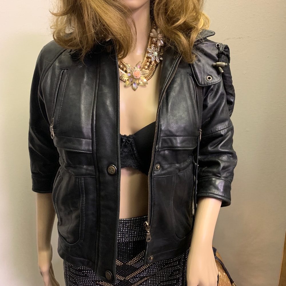 Dimension New York Genuine Leather Black Jacket